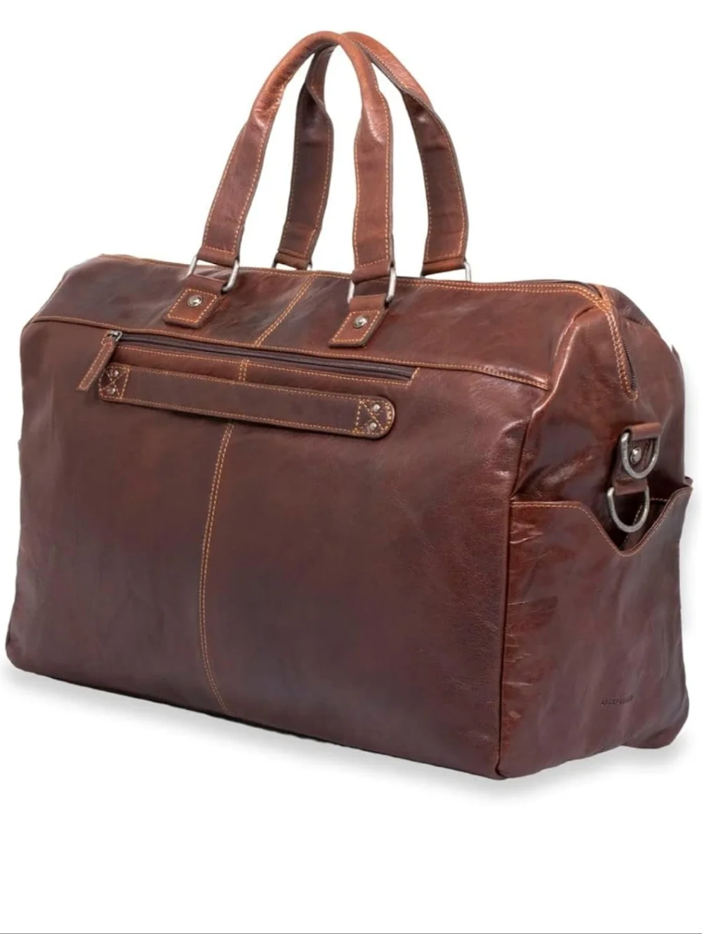Jack Georges Voyager Buffalo Leather Weekender Duffle Bag Large 22